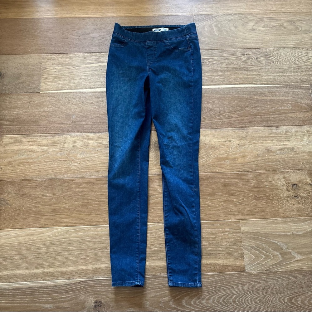 Old Navy Rockstar SIze 10 Tall Jeggings Dark Blue Sculpt Pull On